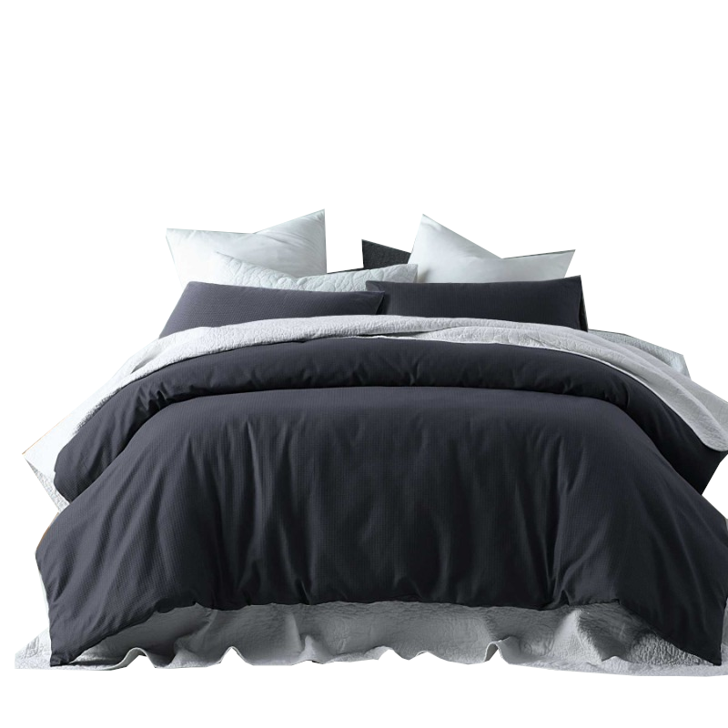 Accessorize Waffle Slate Cotton Blend Quilt Cover Set