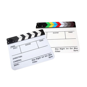 Acrylic Clapboard Dry Erase Director Film Movie Clapper Board Slate 9.6 11.7