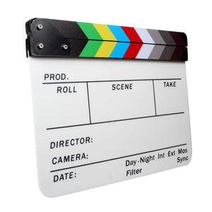 Acrylic Clapboard Dry Erase Director Film Movie Clapper Board Slate 9.6 11.7