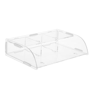 Acrylic Remote Control Storage Box Sundries Holder Wall Mounted Bin Rack Container / 3 Lattices For Home Office