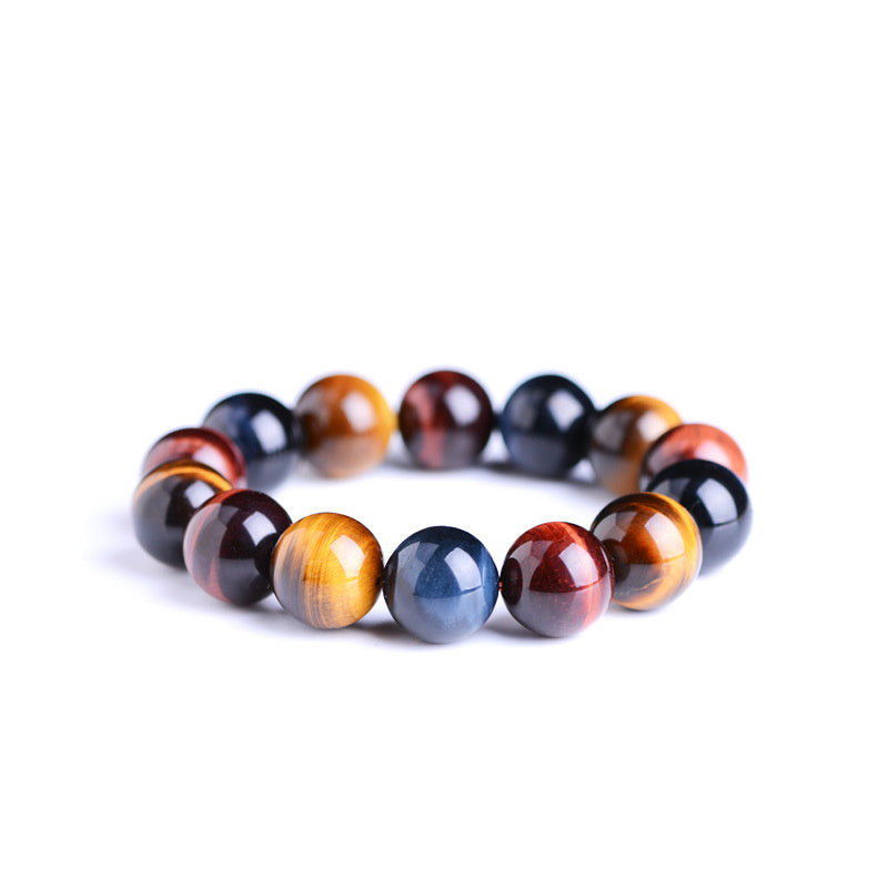 Veile Studios Tiger Eye Natural Crystal Stone Buddha Bead Bracelet Fashion Jewellery