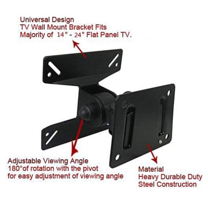 Wall Mount Rangehoods Adjustable 180 Degree Tv Stand Universal Rotated Pc Monitor Bracket For 14 24 Inch Lcd Led Flat Pa