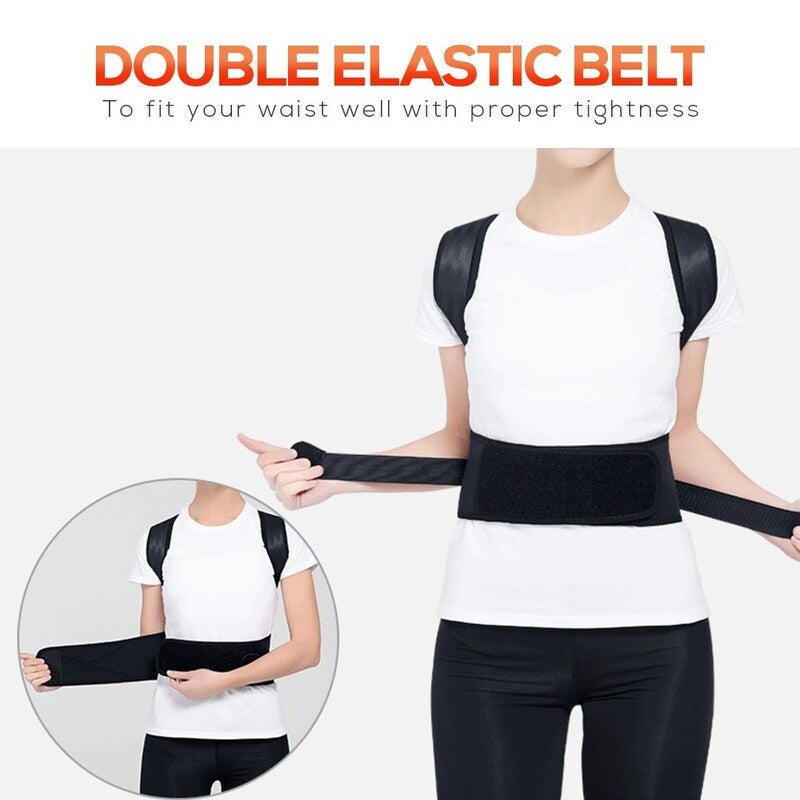 Adjustable Back Posture Corrector Shoulder Support Brace Strap