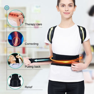 Adjustable Back Posture Corrector Shoulder Support Brace Strap