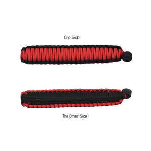 Adjustable Braided Paracord Camera Wrist Strap Lanyard Red With Black