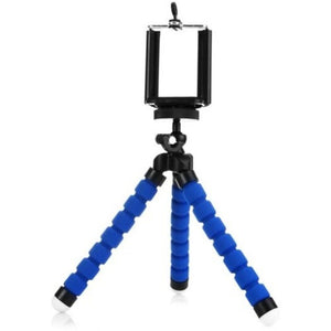 Adjustable Phone Tripod Octopus Holder Stand Blue