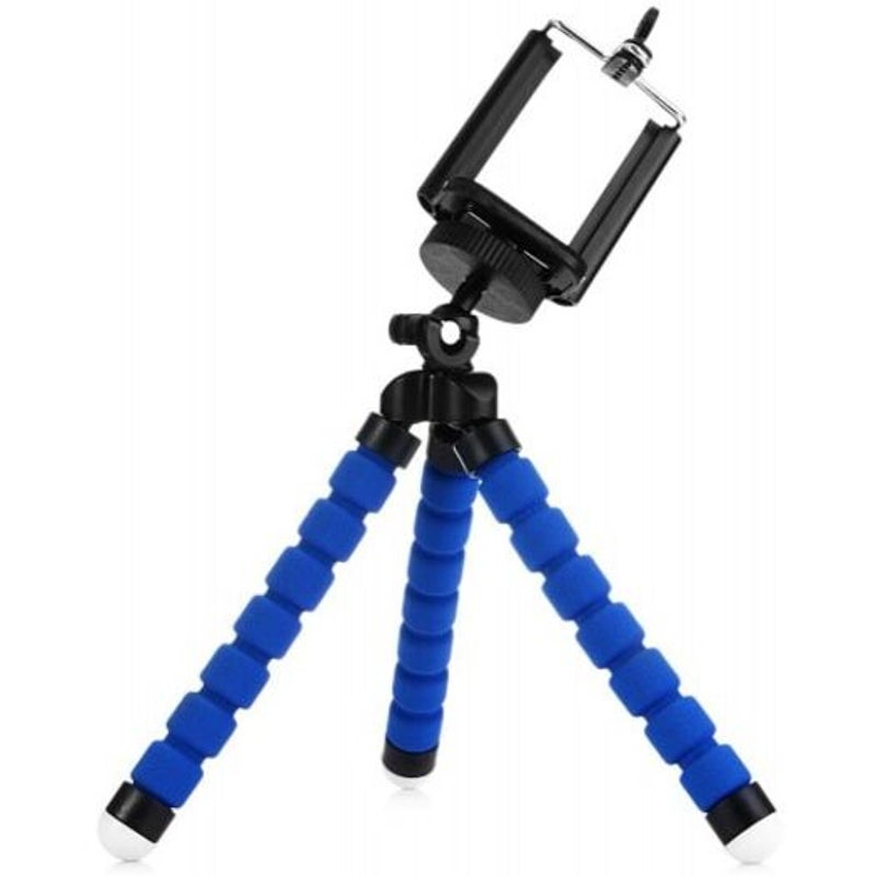 Adjustable Phone Tripod Octopus Holder Stand Blue