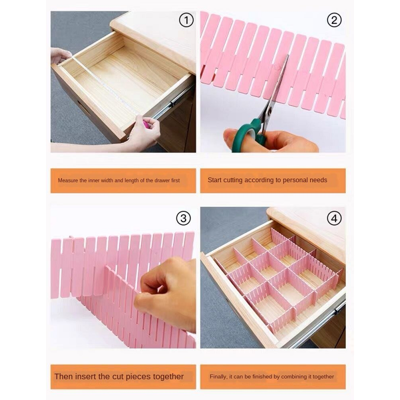 Adjustable Interlocking Storage Drawer Dividers Organiser