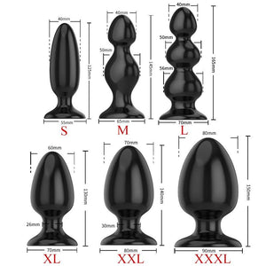 Silicone Anal Plugs Huge Sizes With Suction Cups