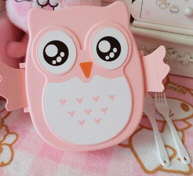 Kawaii Cute Owl Microwave Bento Container Lunch Box