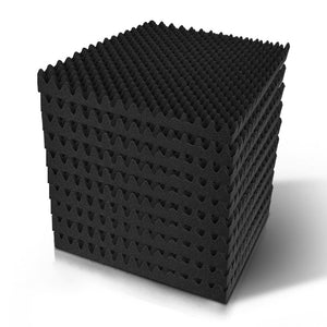 Alpha 40Pcs Acoustic Foam Panels Studio Sound Absorption Eggshell 50X50cm