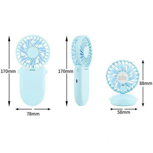 Air Portable Fans Cooling Neck Rechargeable Foldable Usb Hand Held Desk Mini