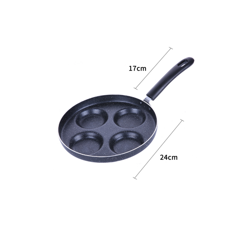 Aluminum 4 Cup Egg Frying Pan Non Stick Cooker