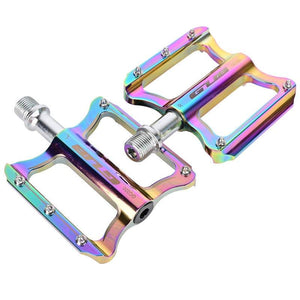 Aluminium Alloy Bmx Bike Flat Pedal Platform Big Foot Contact 9 / 16 Thread Sealed Bearings