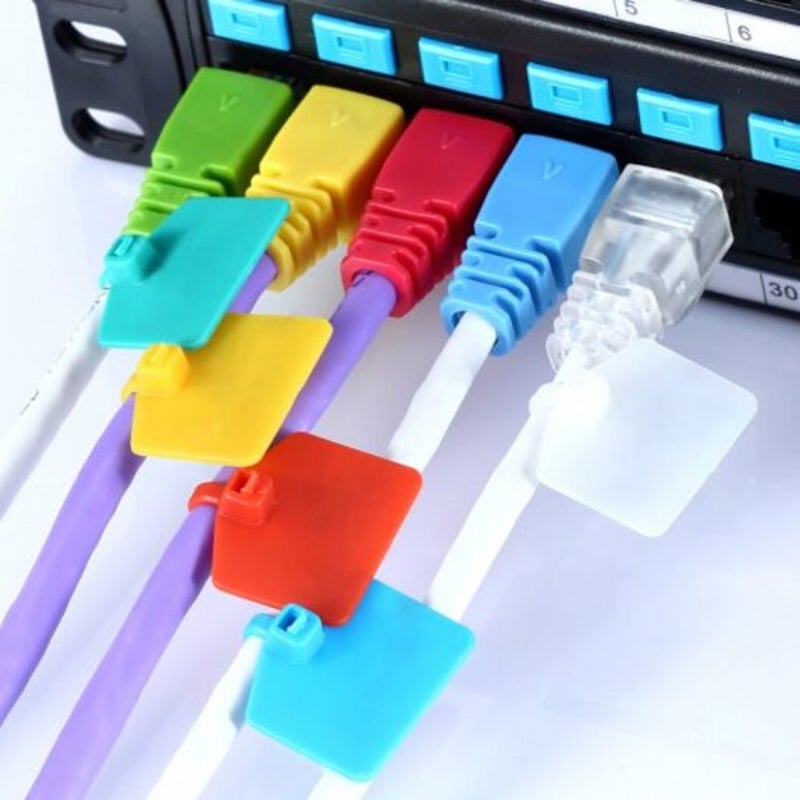 Nylon Zip Ties Cable Label Mark Tagsself Locking Free Printable Labels5 Colors 100Pcs Yellow