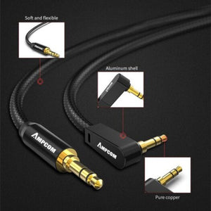 Pro Series Aux 3.5Mm Male To Audio Cable Stereo Pure Copper Gold Plated 1M