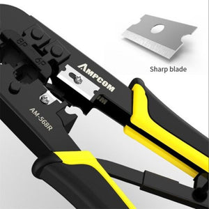 Supremeseries Crimping Tool Plier Multiple Recheat Rj45 Rj11 Connector Crimper For 8P 6P Yellow Black