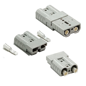 Pair Anderson Style Plug Connector 50Amp Caravan Trailer Solar 6Awg Grey Au