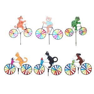 Animal Bicycle Windmill Wheel Spinner Garden Decorations