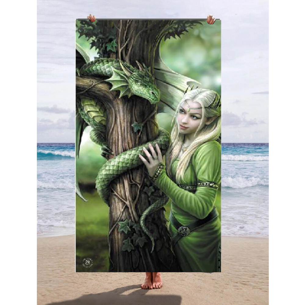 Anne Stokes Kindred Spirits Beach Towel