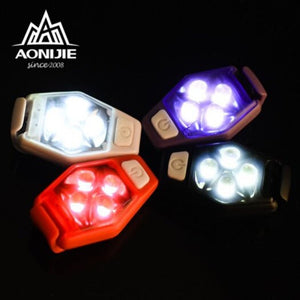 4077 Ipx4 Waterproof Night Running Jogging Cycling Led Safety Light With Clip Strobe Lamp Black