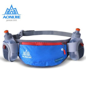 E882 Marathon Jogging Cycling Running Hydration Belt Waist Bag With 170Ml Water Bottles Rose