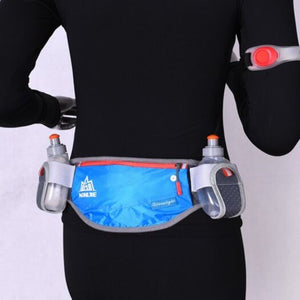 E882 Marathon Jogging Cycling Running Hydration Belt Waist Bag With 170Ml Water Bottles Rose