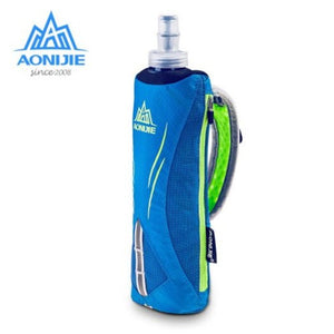 E908 Running Hand Held Water Bottle Kettle Flask Holder Wrist Storage Bag Hydration Pack Black No