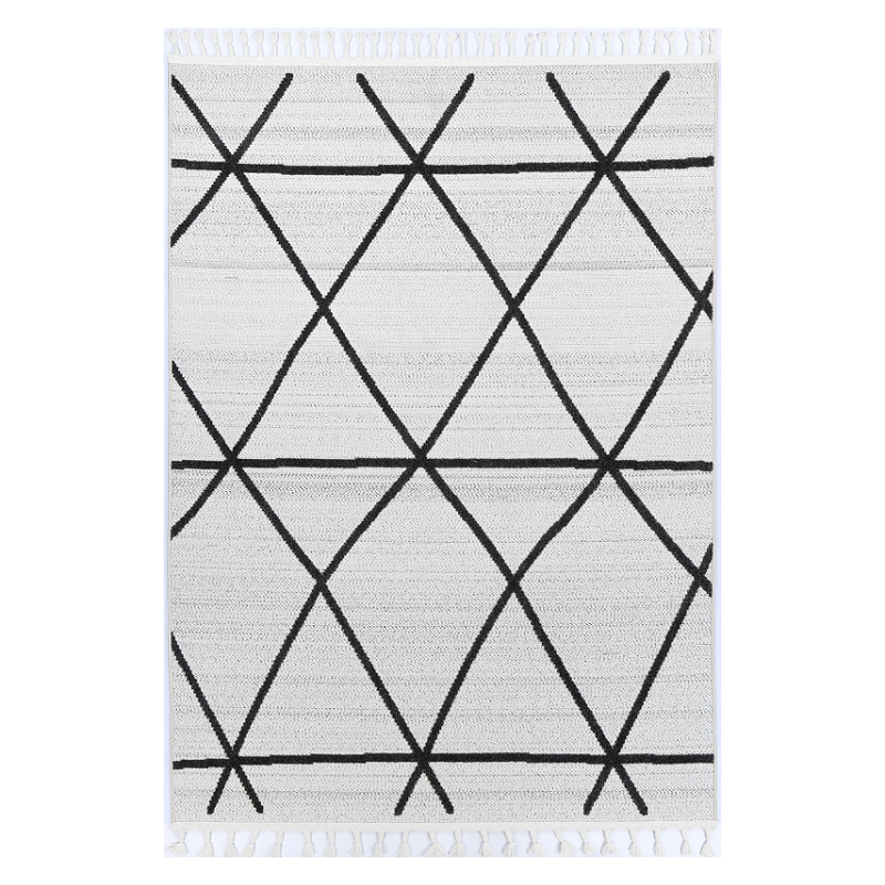 Rug Home Decor - Ares-01-Cream-Anthrasite 80X300