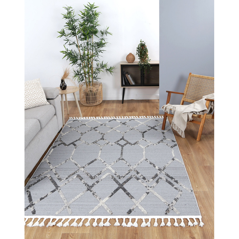 Rug Home Decor - Ares-04-Grey-Anthrasite 80X300