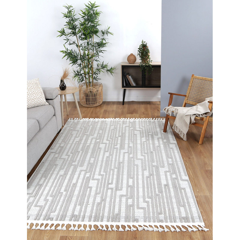 Rug Home Decor - Ares-08-Cream-Grey 200X290