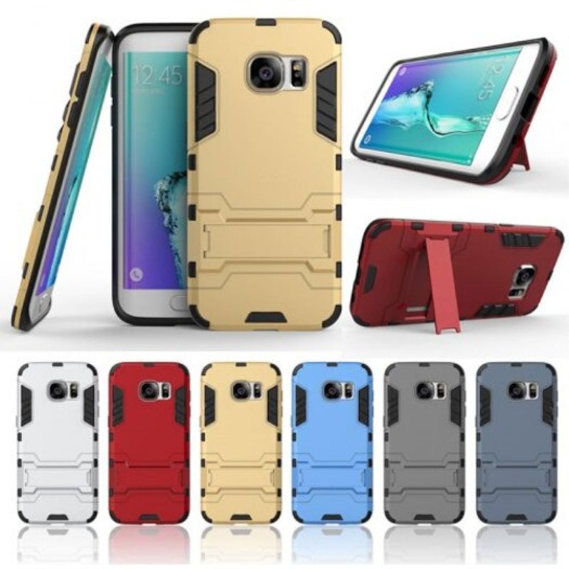 Armor All Inclusive Bracket Three One Matte Drop Proof Protective Shell Mobile Phone Case For Samsung Galaxy S7 Edge Red