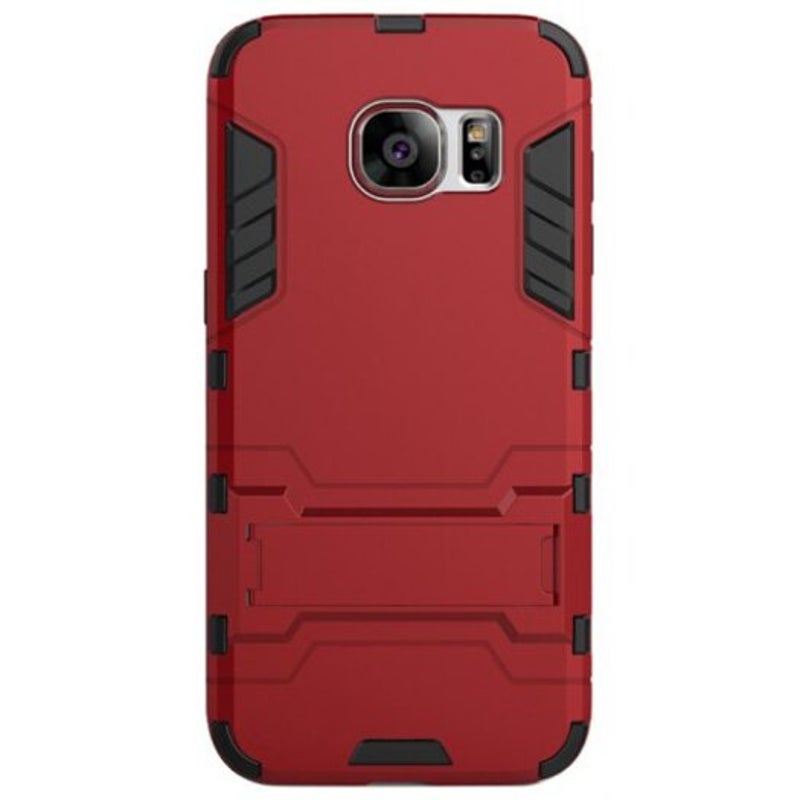 Armor All Inclusive Bracket Three One Matte Drop Proof Protective Shell Mobile Phone Case For Samsung Galaxy S7 Edge Red