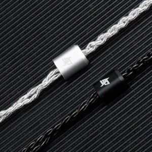 F300 Dynamic Driver Hifi Earbuds Cable 0.78Mm 2 Pin Silver Plated Oxygen Free Copper Earphone Wire Without Mic Black