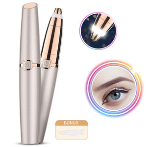 Electric Eyebrow Trimmer Brows Hair Remover Led Light