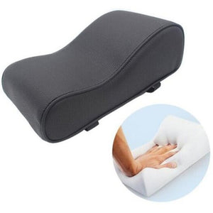 Pu Leather Car Armrest Pad Memory Foam Universal Armrests Covers With Phone Pocket Beige