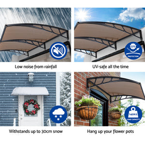 Instahut Window Door Awning Canopy Outdoor Patio Cover Shade 1.5Mx4m Diy Br