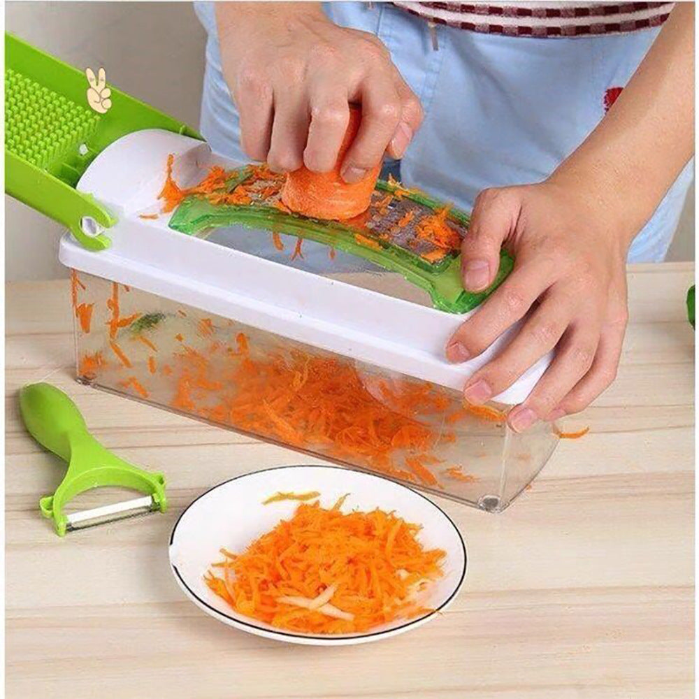 12 Pieces Multifunctional Vegetable Chopper Handle Food Grate Slicer Dicer Kitchen Gadgets