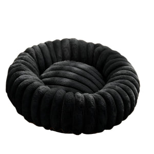 Pet Kennels Long Plush Round Cat Nest Winter Warm Dog Beds Super Soft Mat Sofa