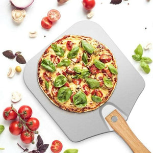 12 Inch By 14 Pizza Cutter And Shovel With Foldable Wooden Handle Bakeware Kitchen Tools