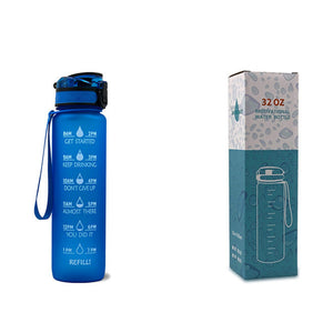 1 Litre Tritan Water Bottle With Time Marker For Sports And Fitness Activities