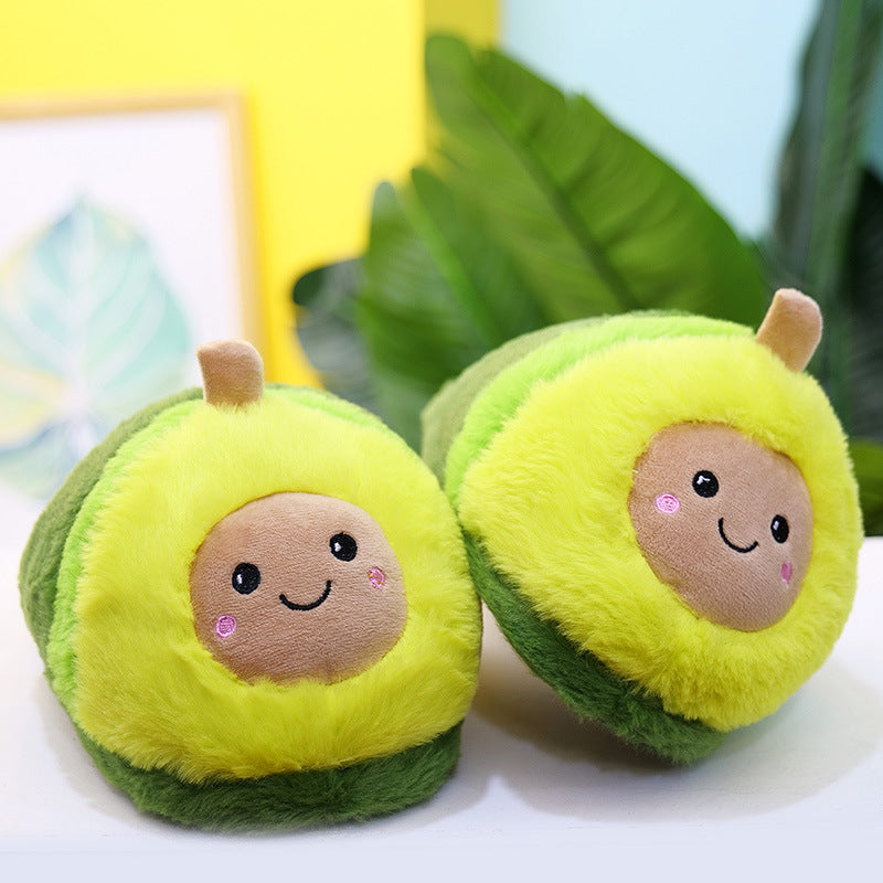 Cute Cartoon Avocado Plush Slippers