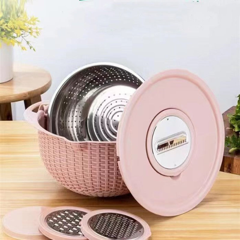 Kitchen Fruit Tray Removable Double Layer Draining Basket For Vegetables And Fruits