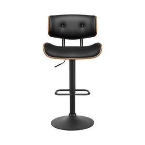 Artiss Set Of 4 Kitchen Bar Stools Gas Lift Chairs Swivel Barstool Leather Black