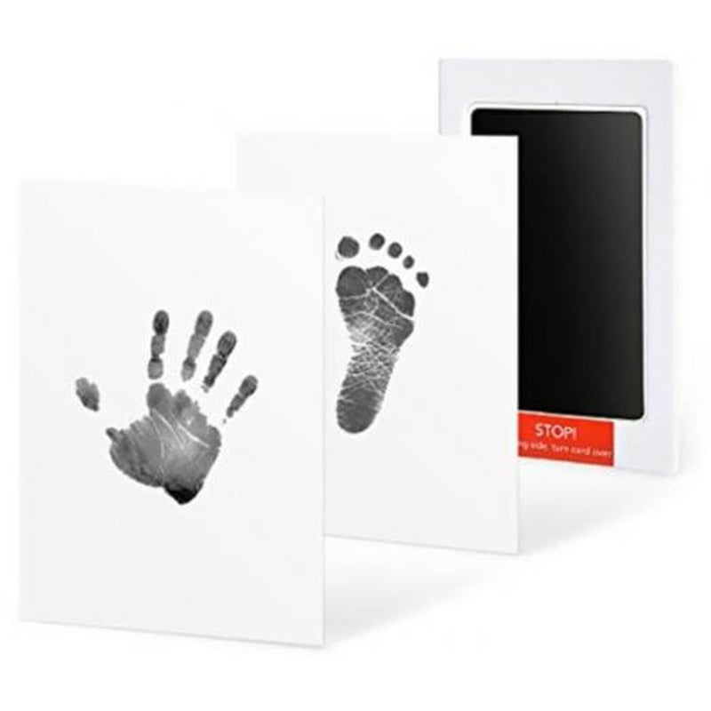 Baby Footprint Handprint Black Ink Pad Keepsakes Diy Kit