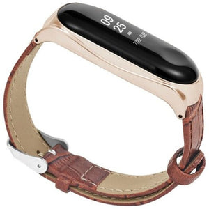 Bamboo Stripe Belt Replacement Wristband Strap For Xiaomi Mi Band 3 Champagne Gold