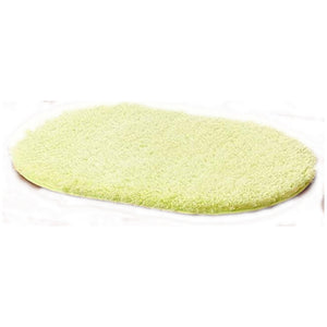 Door Mats 40X60cm Fleece Oval Floor Soft Anti Slip Foot