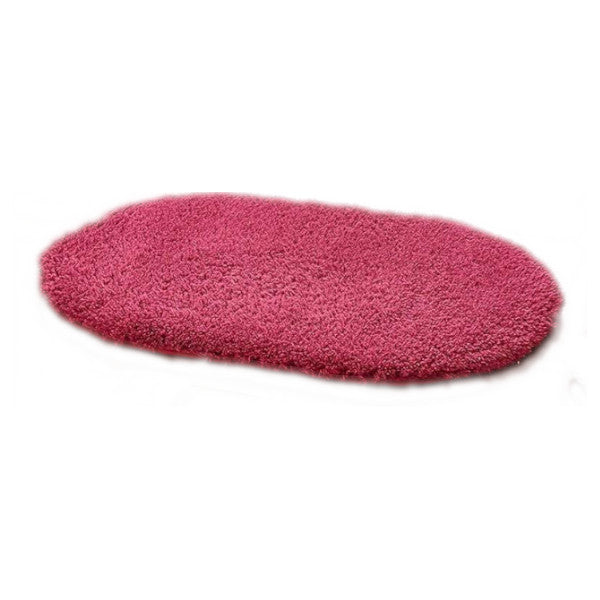 Door Mats 40X60cm Fleece Oval Floor Soft Anti Slip Foot