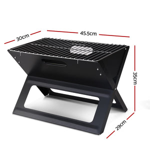 Grillz Notebook Portable Charcoal Bbq