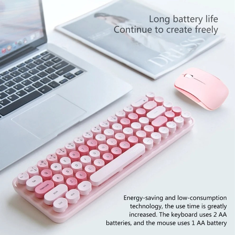 Bluetooth Keyboard And Mouse Combo Set Multi Device Compatible Soft Touch Keys